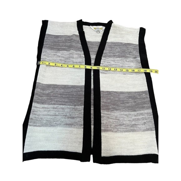 VTG Nortons Point 100% ACRYLIC Sweater Vest Beige/black / Gray Size Large - Picture 5 of 6